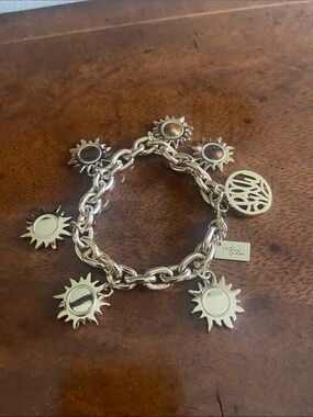 Lilly Pulitzer Gold Sun Charm Chain Bracelet